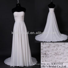 smile neckline of heavy beading new fashion wedding dress